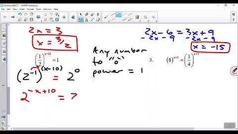 Unit 7 Lesson 3   VIDEO NOTES  Solving exponential equations