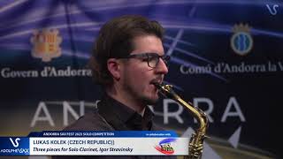 ANDORRA SAX FEST 2023: Kukas Kolek (Czech Republic) plays Three pieces for Clarinet, Igor Stravinsky