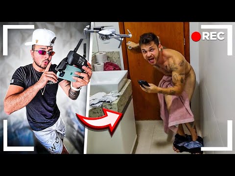 ESPIONEI O GUSTAVO TUBARÃO CAGAN0 COM O DRONE 💩 !!!!! 😂😂