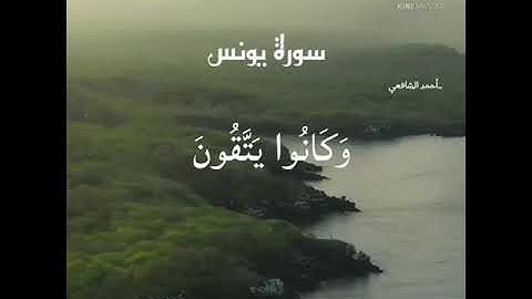 {ألا إن أولياء الله لا خوف عليهم ولا هم يحزنون} | من سورة يونس | أحمد الشافعي | طمأنينة لروحك 💚🥺🍃