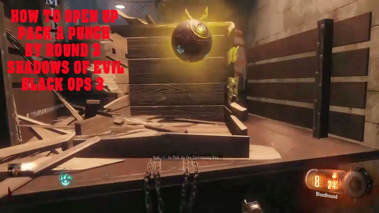 How to open PACK A PUNCH by round 3 SHADOWS OF EVIL Black Ops 3 Zombies