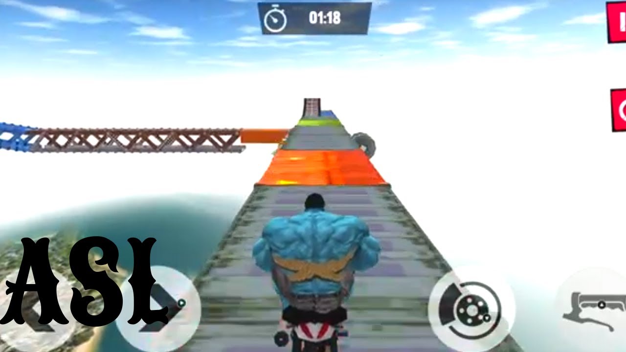 Super Hero Bike Mega Ramp Gameplay-ANDROID GAMEPLAY HD