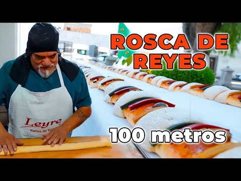 Mi hermano hace una Mega ROSCA de REYES de 100 metros en TLAXCALA
