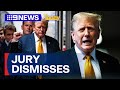 Jury of donald trumps hush money trial dismissed for the day  9 news australia