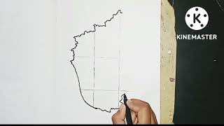 Drawing Of Karnataka Map  Easy trick