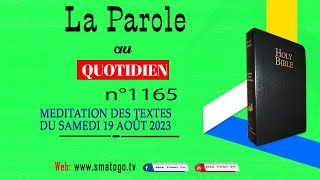 LA PAROLE AU QUOTIDIEN -SAMEDI 19 AOÛT 2023