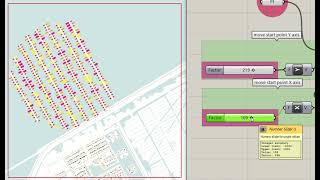move piers along xy axis with grasshopper in rhino