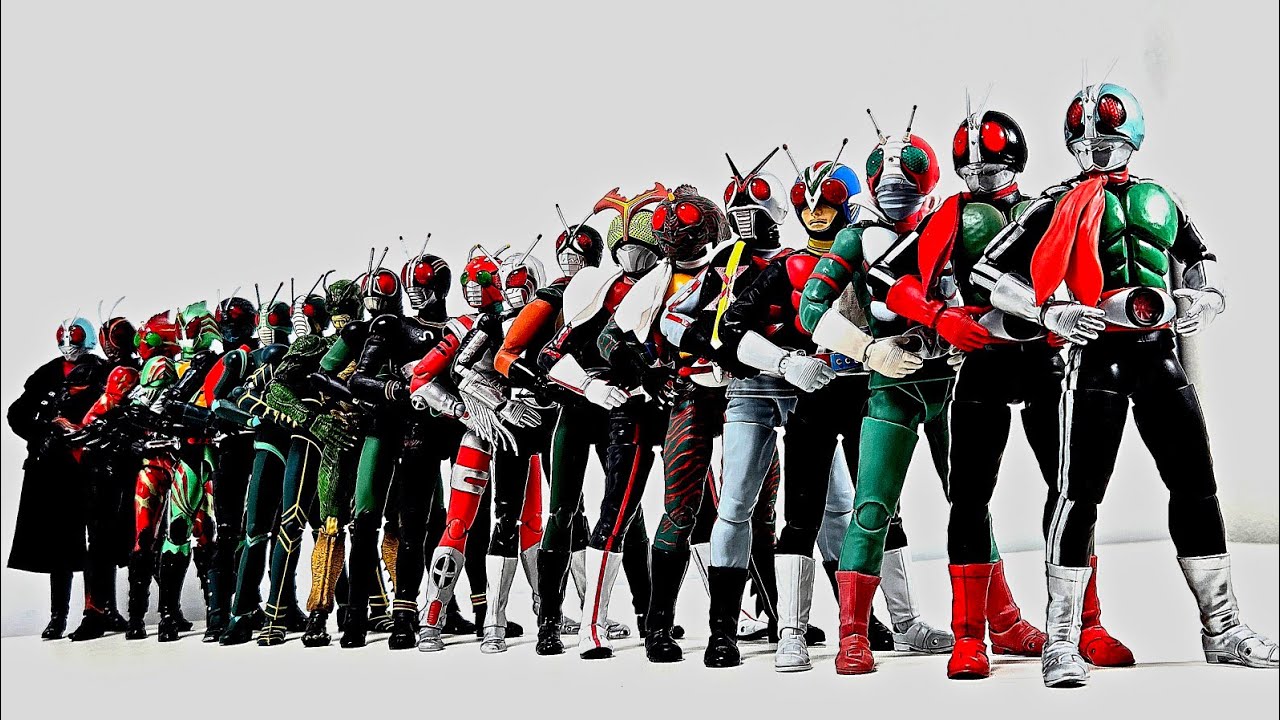 昭和仮面ライダーフィギュア集結! - YouTube
