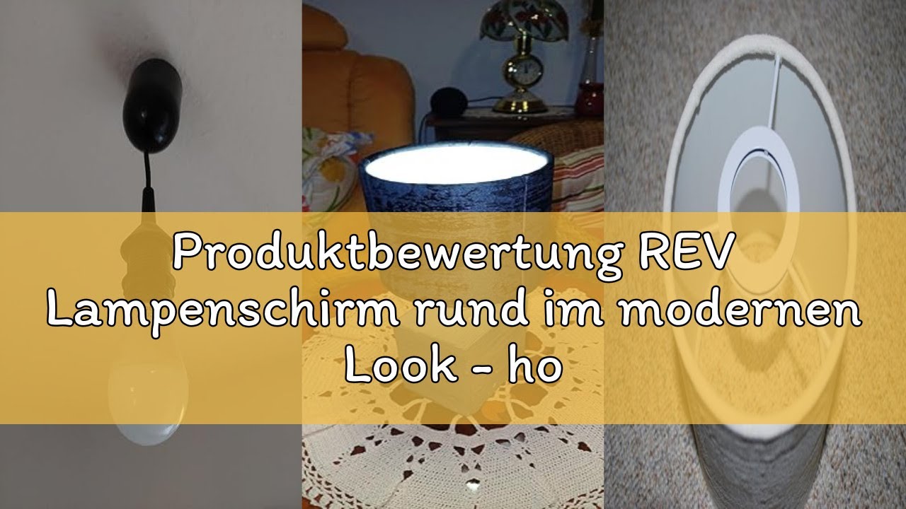 Produktbewertung REV Lampenschirm rund im modernen Look - hochwertiges Leinen, 14cm Durchmesser - Er