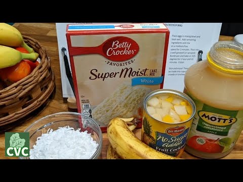 My Whole Shebang Cake, Fruit Cocktail, Applesauce, Pecans and no Oil!