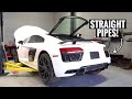 Trying to Start my WRECKED Audi R8 for the first time!(LOUD WARNING)