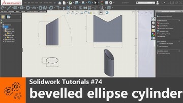 Solidworks tips #74 | how to make a bevelled ellipse cylinder | sheet metal tutorial