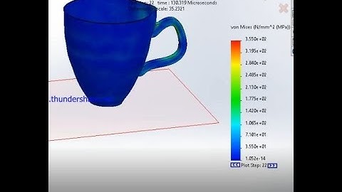 SOLIDWORKS SIMULATION | DROP STUDY SIMULATION | GLASS MUG DROP STUDY | PROMOTIONAL