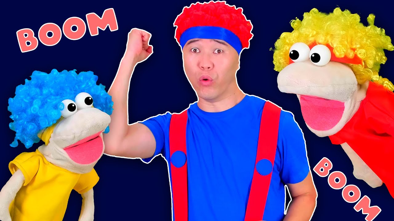 Mister Boom-Boom with Puppets | D Billions Kids Songs