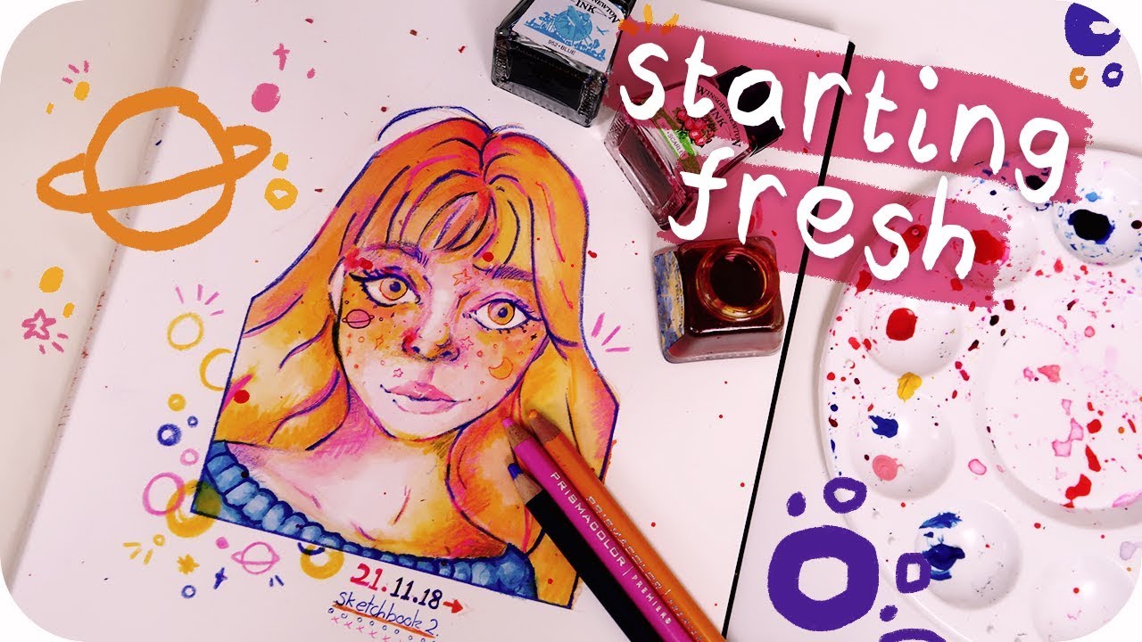 🎨 Setting up my New Sketchbook 🎨 // Strathmore mixed media 500