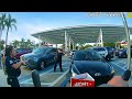 Suspect Starts Ramming Police at Gas Station