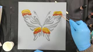 Resin Art - Infinity Butterfly Mirror art. #resinart #mirrorart #infinitymirror