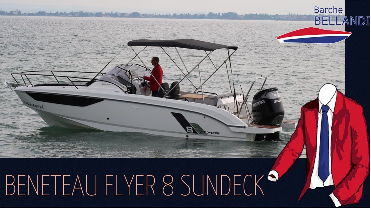 ⁣Beneteau Flyer 8 Sundeck con Suzuki DF350 [Test in Acqua]