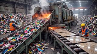 From Mountains of Waste Shoes to Luxury Floor Tiles | Full Process