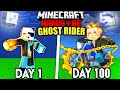 I survived 100 days as ghost rider in minecraft hardcore hindi