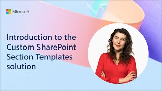 introduction to the custom sharepoint section templates solution