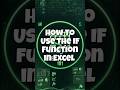 How to Use the IF Function in Excel | Automate Decisions with Logic #youtubeshorts #excelformulas