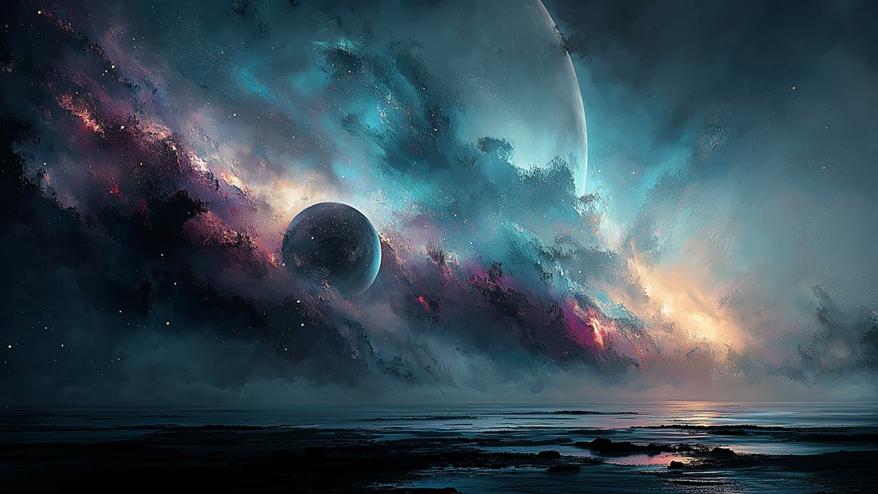 Cosmic Serenity: Outer Space Galaxy View | 4K Frame TV Art for Relaxation & Inspiration