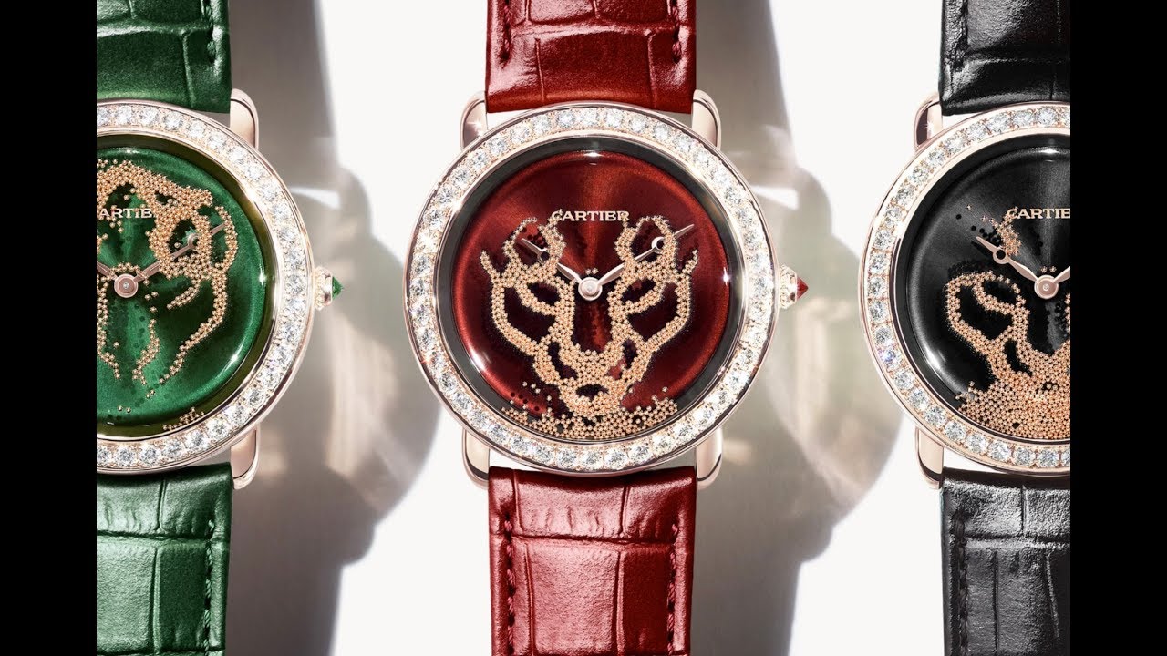 CARTIER :Distorting time (Révélation d'un panthère) ••• LE SABLIER QUI  RÉVÈLE UNE PANTHÈRE - YouTube