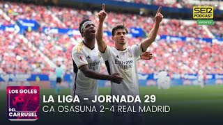 Los goles del Osasuna 2-4 Real Madrid | Doblete de Vinicius y victoria cómoda del Madrid