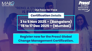 Prosci F2F Change Management Practitioner Certification Workshop in Bangalore & Mumbai