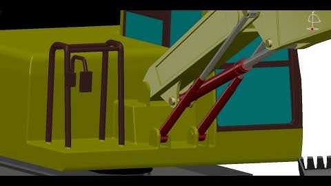 Catia v5 DMU Kinematics Simulation (Animation) of Excavator (Digger)