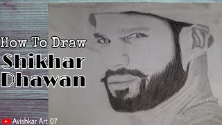 Shikhar Dhawan Drawing/ Shikhar Dhawan Sketch/Shikhar Dhawan/How To Draw Shikhar Dhawan.