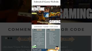 I Built a GAMING Website from Scratch with HTML CSS and JavaScript #viral #technology #techshorts