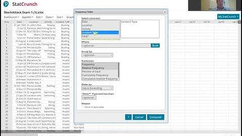 StatCrunch Tutorial Video - Computing Sample %
