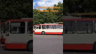 Škoda 14Trs at trolleybus terminus Žirmūnai, Vilnius, Lithuania