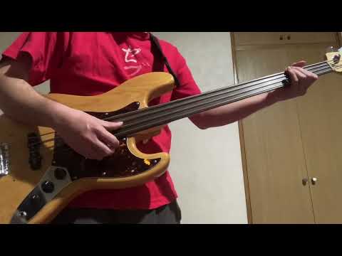 胸に咲いた黄色い花/スピッツ フレットレスで弾いてみた [played by トラバンコールba.セブンオール]