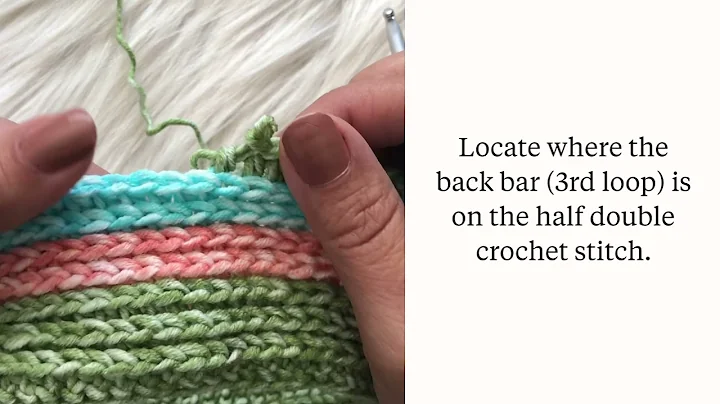 Crocheting in the Back Bar (3rd loop) of a Half Double Crochet - The Camel Stitch