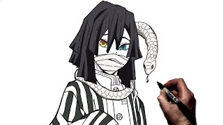 How To Draw Obanai Iguro / Serpent Pillar | Step By Step | Demon Slayer