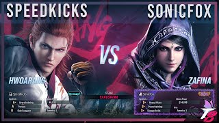 Tekken 8 ▰ SPEEDKICKS (Hwoarang) VS SONICFOX (Zafina) | High Level Gameplay