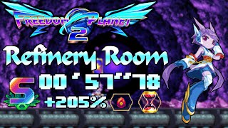 Freedom Planet 2 - Refinery Room Rainbow S-Rank, Lilac [00′57″78] (no hit, no potion, 205%)