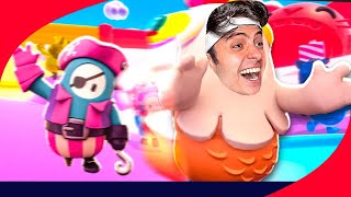 MINHA PRIMEIRA VEZ JOGANDO FALL GUYS! - Enaldinho