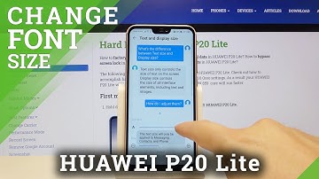 How to Change Font Size in HUAWEI P20 Lite – Font Settings