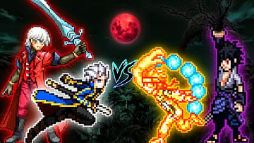 Dante OP & Vergil OP VS Naruto OP (all form) & Sasuke Indra OP in Jump Force Mugen😱