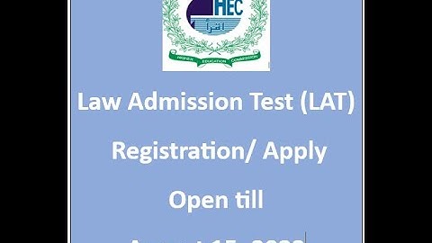Law Admission Test (LAT) Online apply/ Registration is open now - August 2023