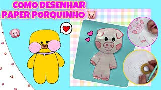 COMO DESENHAR PAPER PORCO DO TIKTOK, Paper Pig