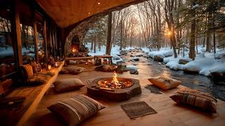 You Didn’t Know You Needed This Winter Morning Riverside Campfire \u0026 Nature Sounds