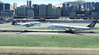 Pilot Forced To Land Due To System Failure On This Busy Runway At Kai Tak Int. Airport Hong Kong