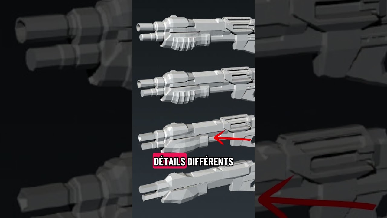 Le LOD ou level of details en 3D. #blender #blender #3d #unrealengine
