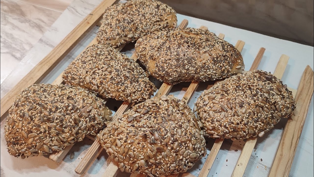 Горбушки в семенах, цельнозерновые на пшеничной закваске! 🙏🥰