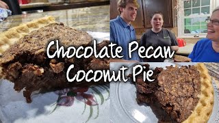 Chocolate Pecan Coconut Pie
